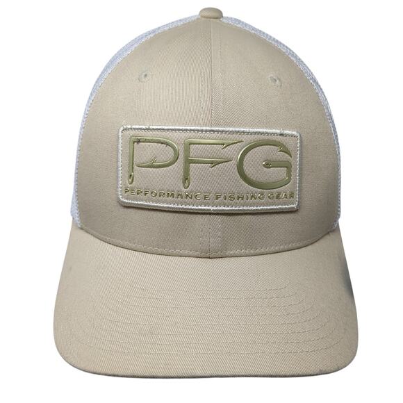 PFG Performance Fishing Gear Fitted Trucker Hat Beige XL Columbia - Picture 1 of 9